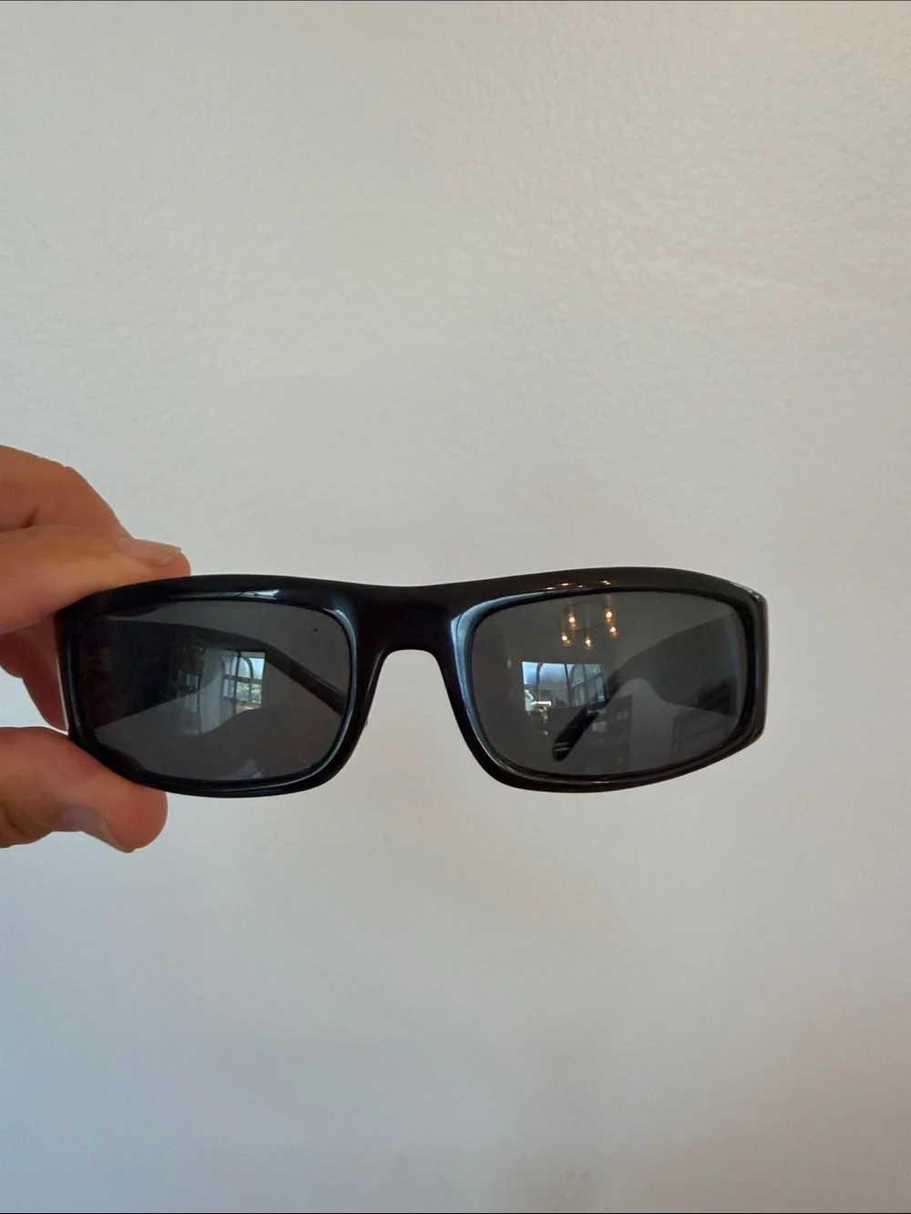 Men's Somatic Black Wrap Sunglasses - Classic thick frame Style